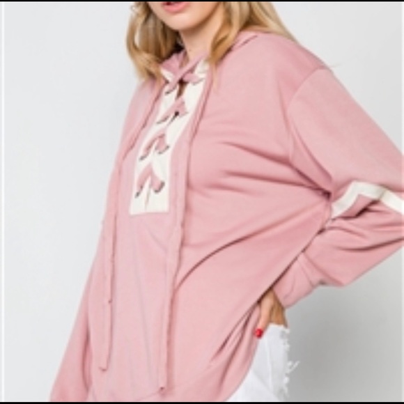 Lace Up Hoodie - Picture 2 of 3